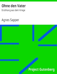 Ohne den Vater by Agnes Sapper, book cover