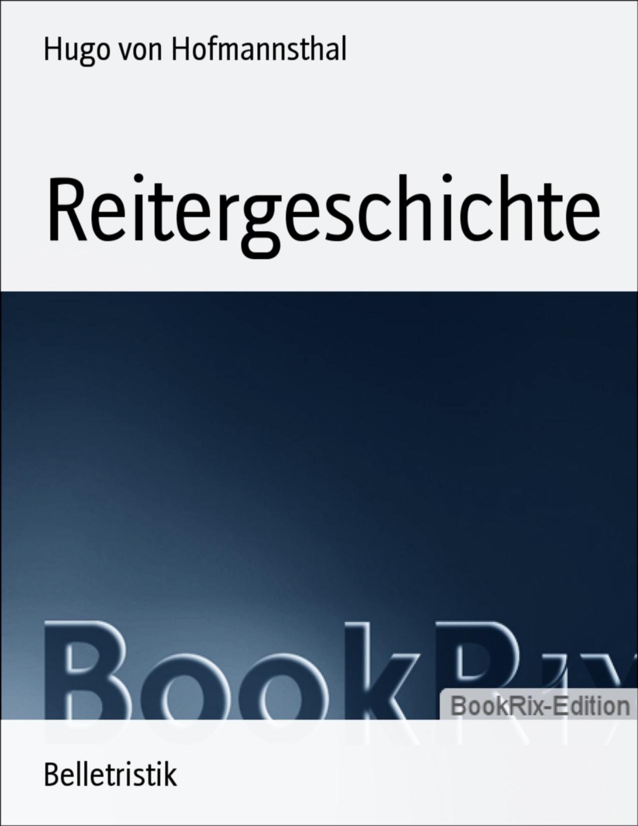 Buchcover: Reitergeschichte von Hugo von Hofmannsthal