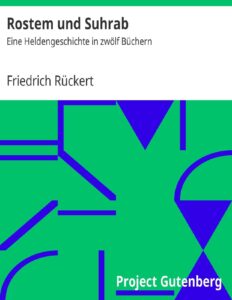 Rostem und Suhrab by Friedrich Rückert, book cover
