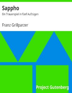 Sappho by Franz Grillparzer, book cover