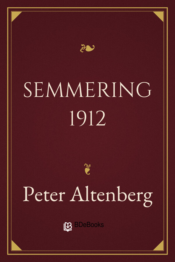 Buchcover: Semmering 1912 von Peter Altenberg
