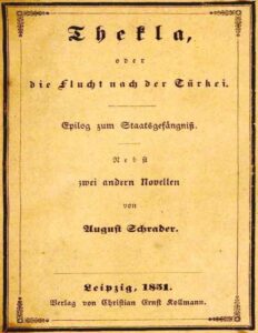 Thekla, oder die Flucht nach der Türkei, Epilog zum Staatsgefängniß. Nebst zwei andern Novellen, Buchcover