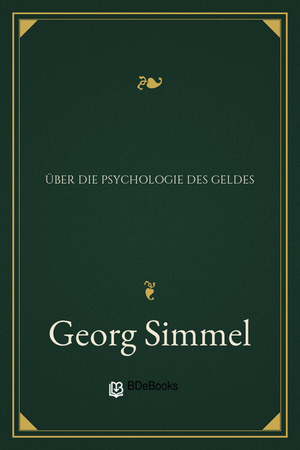 Buchcover: Über die Psychologie des Geldes von Georg Simmel