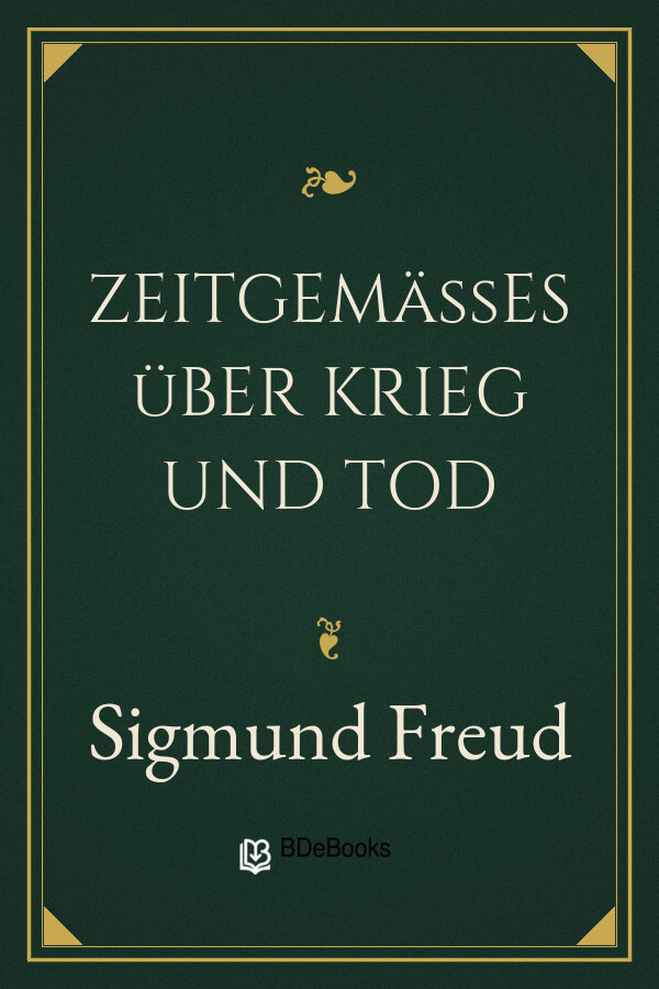 Buchcover: Zeitgemäßes über Krieg und Tod von Sigmund Freud