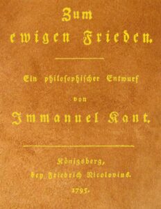 Zum ewigen Frieden: Ein philosophischer Entwurf by Immanuel Kant, book cover