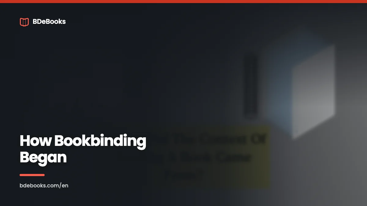 Where Did The Context Of Binding A Book Came From?