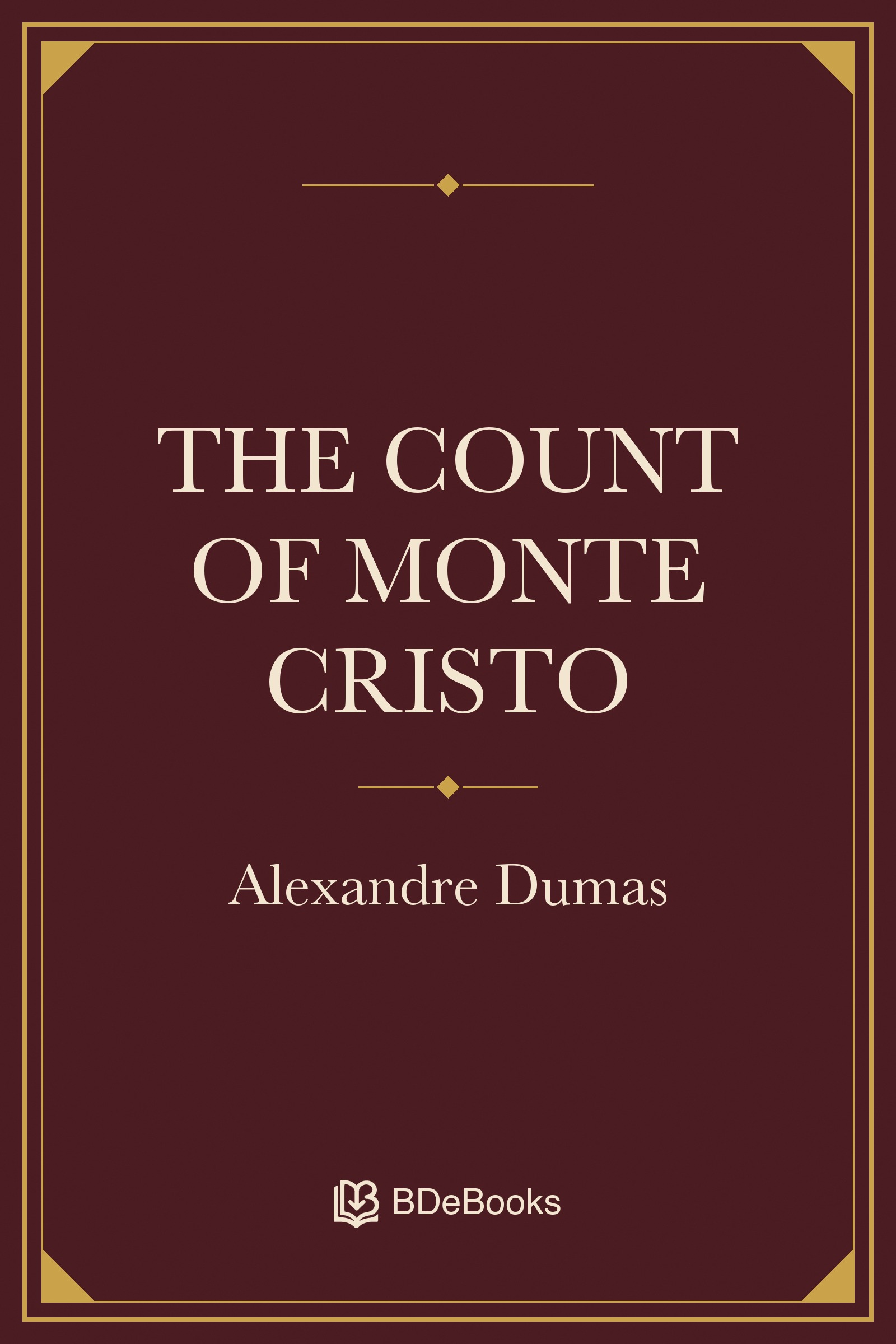 The Count of Monte Cristo by Alexandre Dumas. Original BDeBooks cover.