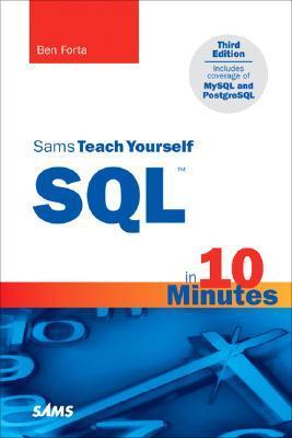 Sams Teach Yourself SQL in 10 Minutes by Ben Forta, book cover