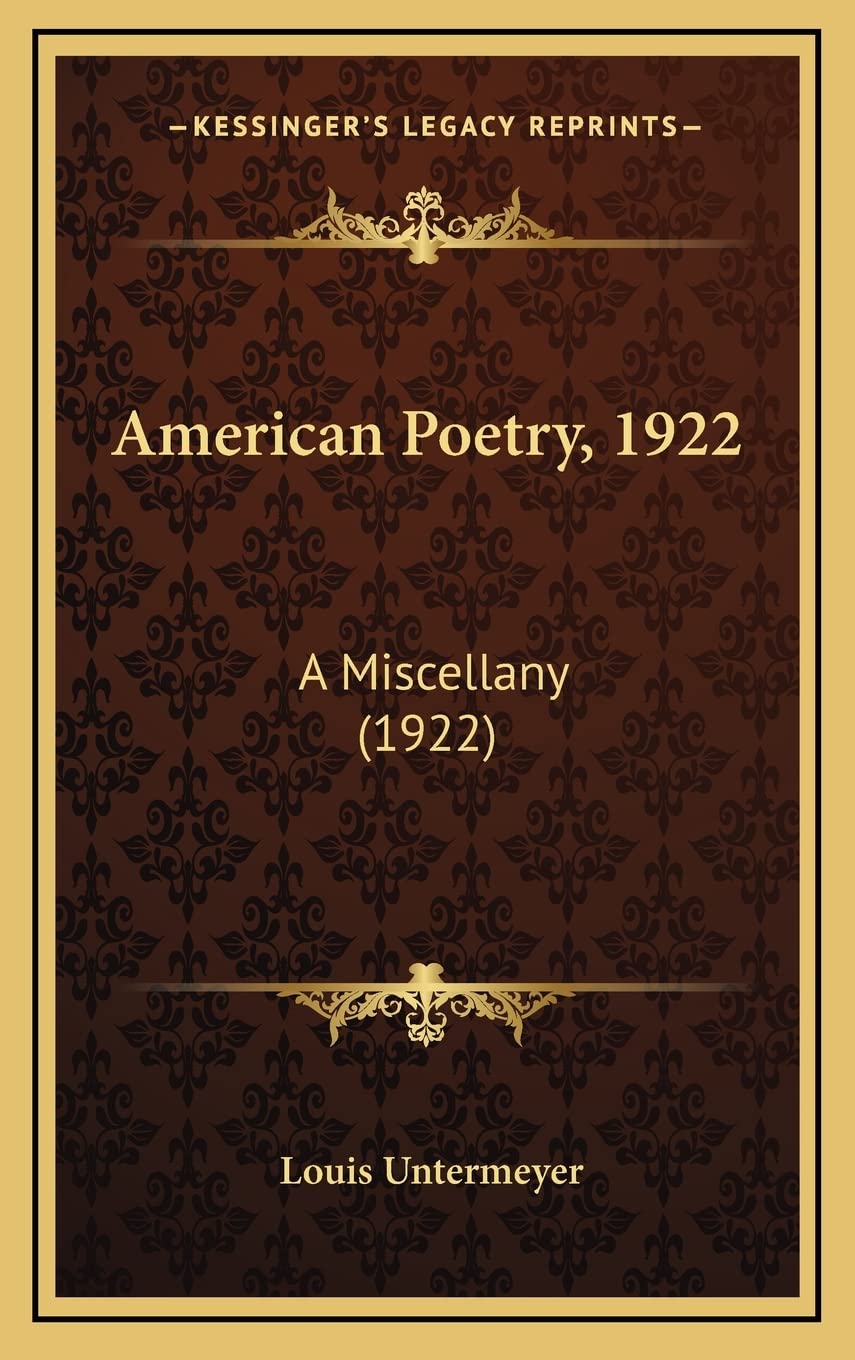 American Poetry, 1922