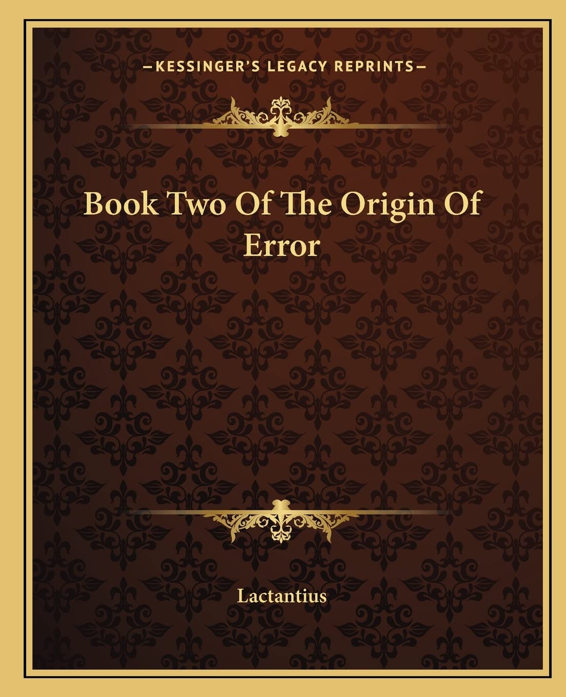 Book Two Of The Origin Of Error