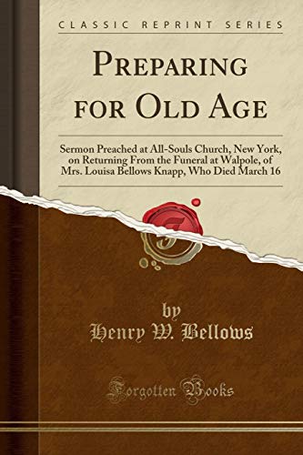 Preparing for Old Age
