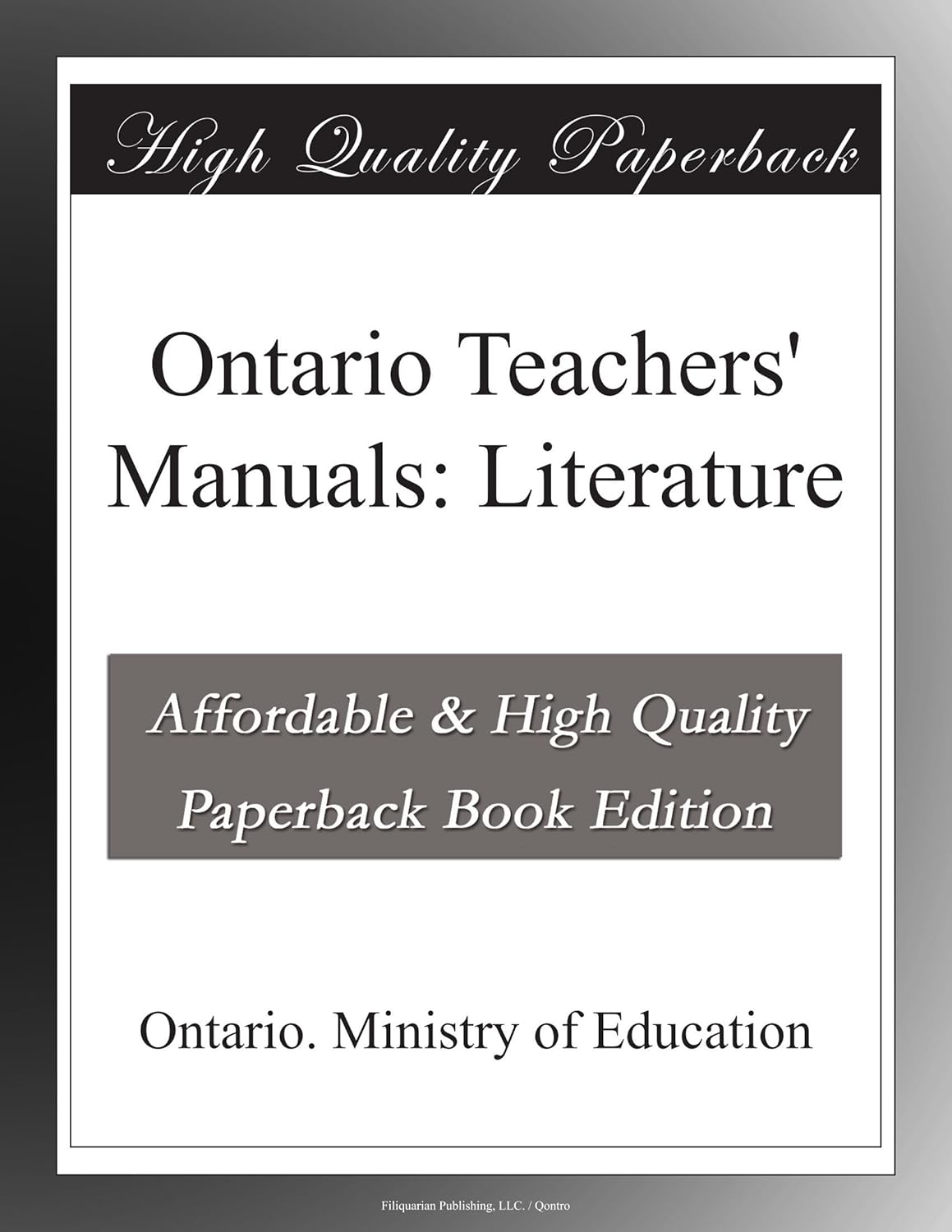 Ontario Teachers' Manuals