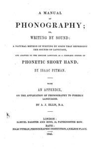 Cover of A Manual of Phonography or Writing by Sound
