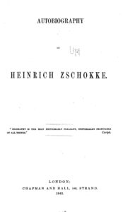 Cover of Autobiography Of Heinrich Zschokke