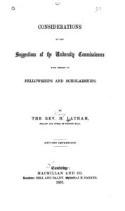 Cover of Considerations on the Suggestions of the University Commissioners