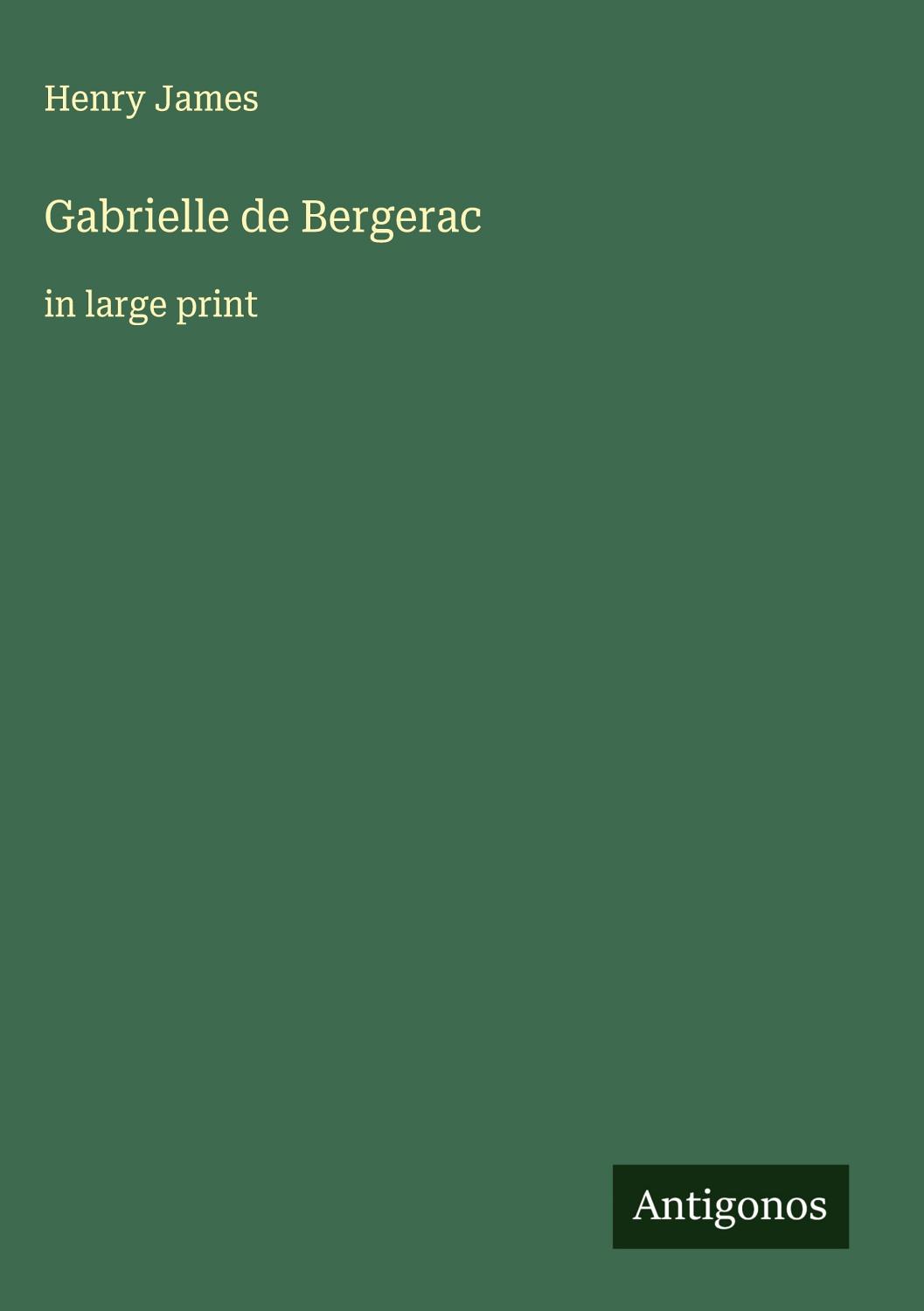 Cover of Gabrielle De Bergerac