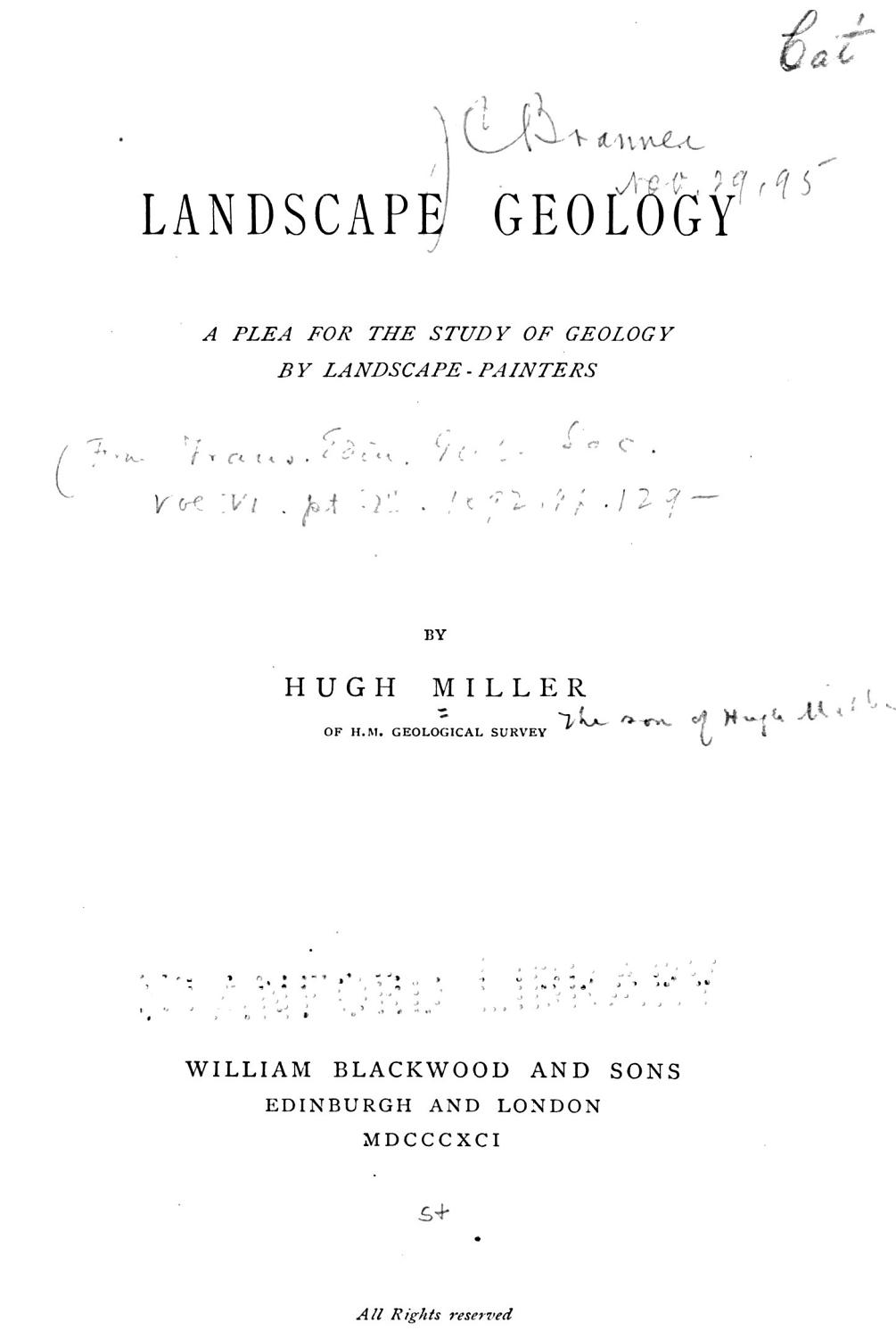 Cover of Landscape Geology
