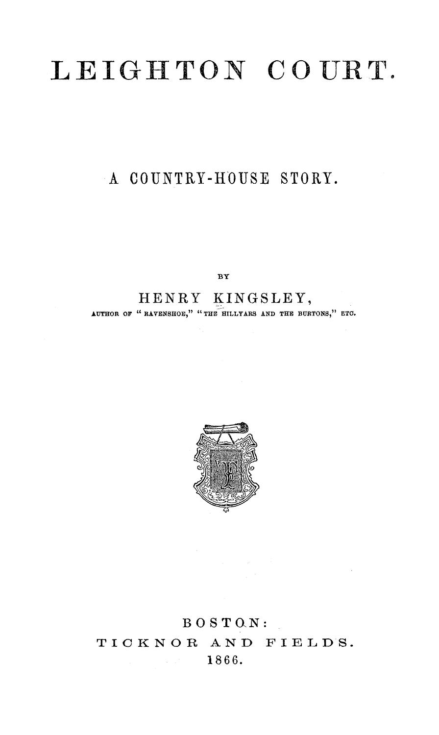 Cover of Leighton Court, a Country House Story
