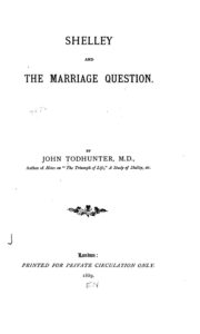 Cover of Shelley and the Marriage Question