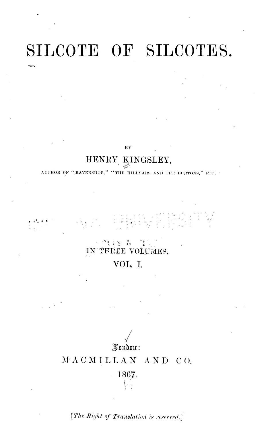 Cover of Silcote Of Silcotes
