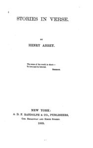 Cover of Stories in Verse