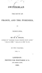Cover of Switzerland, The South Of France, And The Pyrenees