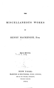 Cover of The Miscellaneous Works of Henry Mackenzie