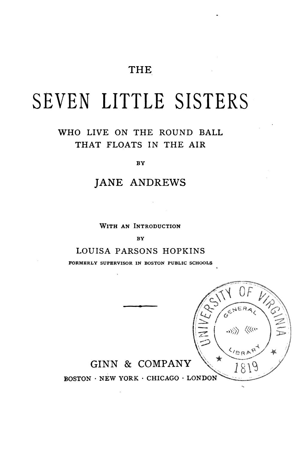 Cover of The Seven Little Sisters Who Live on the Round Ball That Floats in the Air