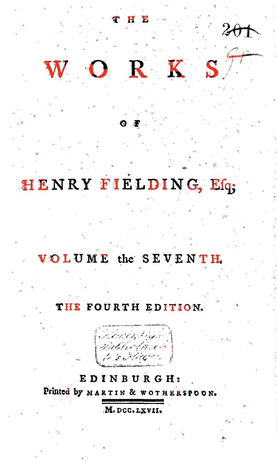 Cover of The Works of Henry Fielding