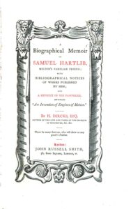 Cover of A Biographical Memoir Of Samuel Hartlib, Milton’s Familiar Friend