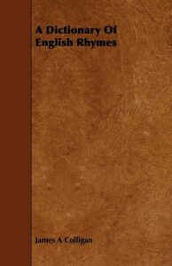 Cover of A dictionary of English rhymes