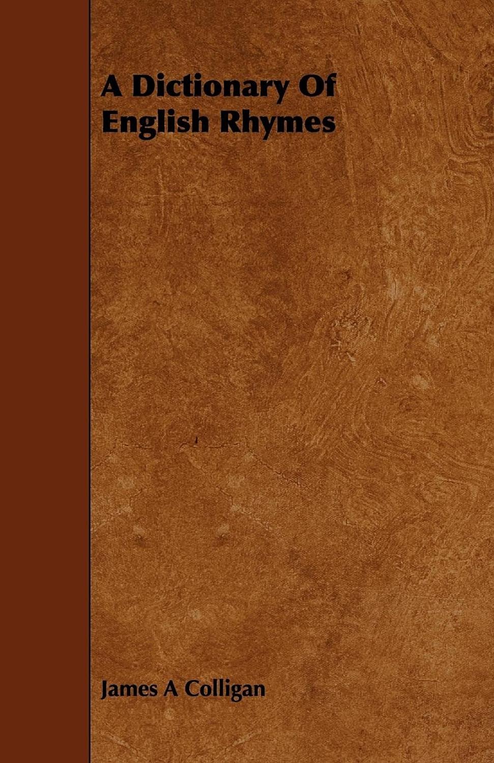 Cover of A dictionary of English rhymes