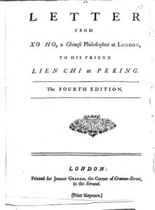 Cover of A Letter from Xo Ho A Chinese Philosopher at London