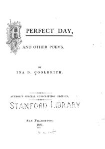 Cover of A Perfect Day and Other Poems
