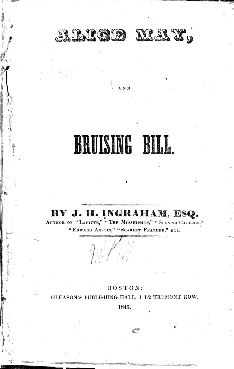 Cover of Alice May And Bruising Bill