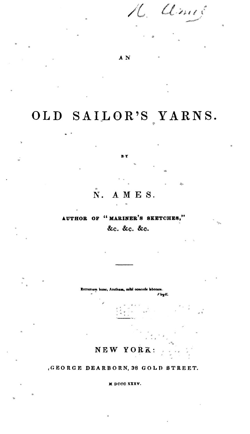Cover of An Old Sailor’s Yarns