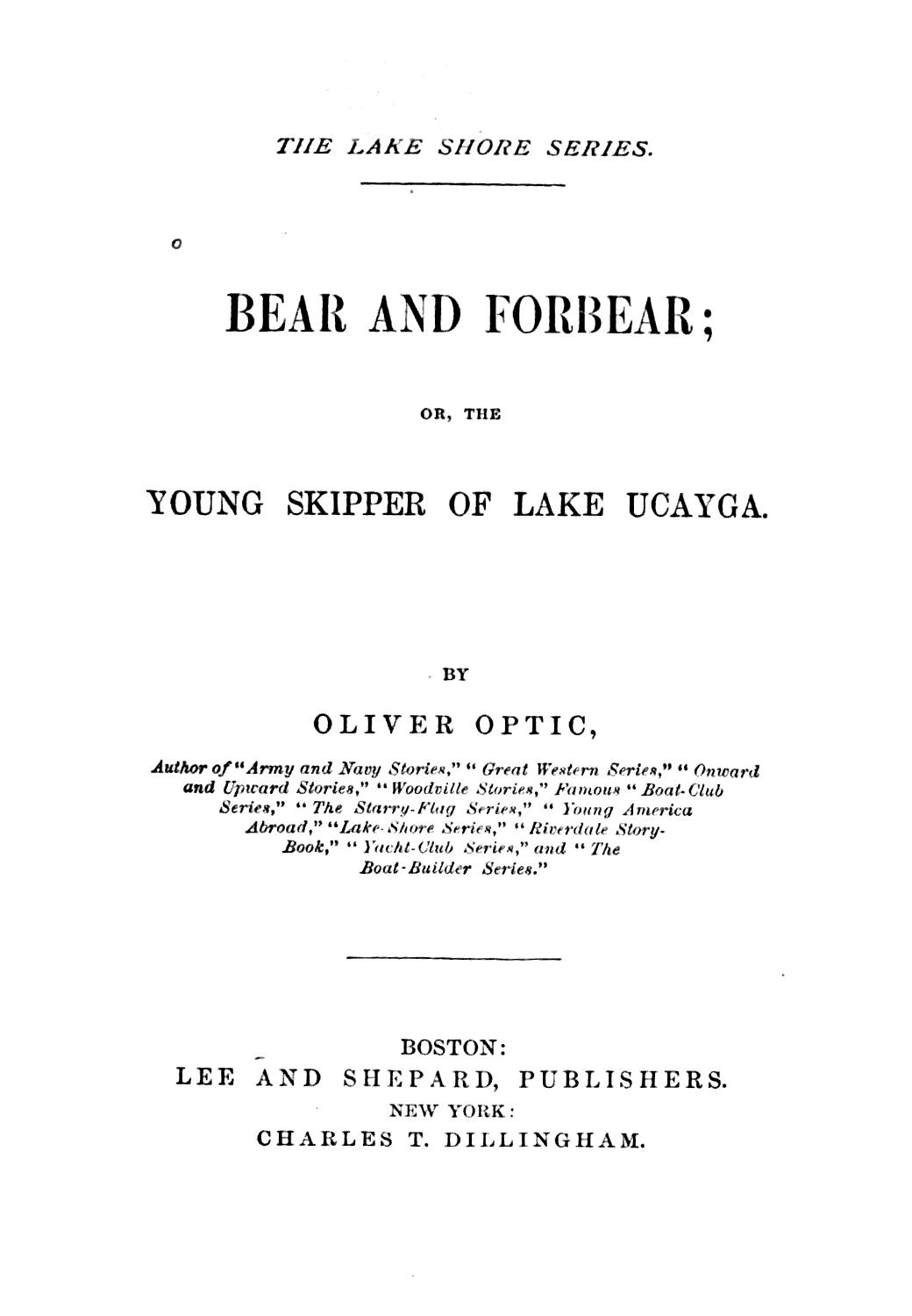 Cover of Bear and Forbear