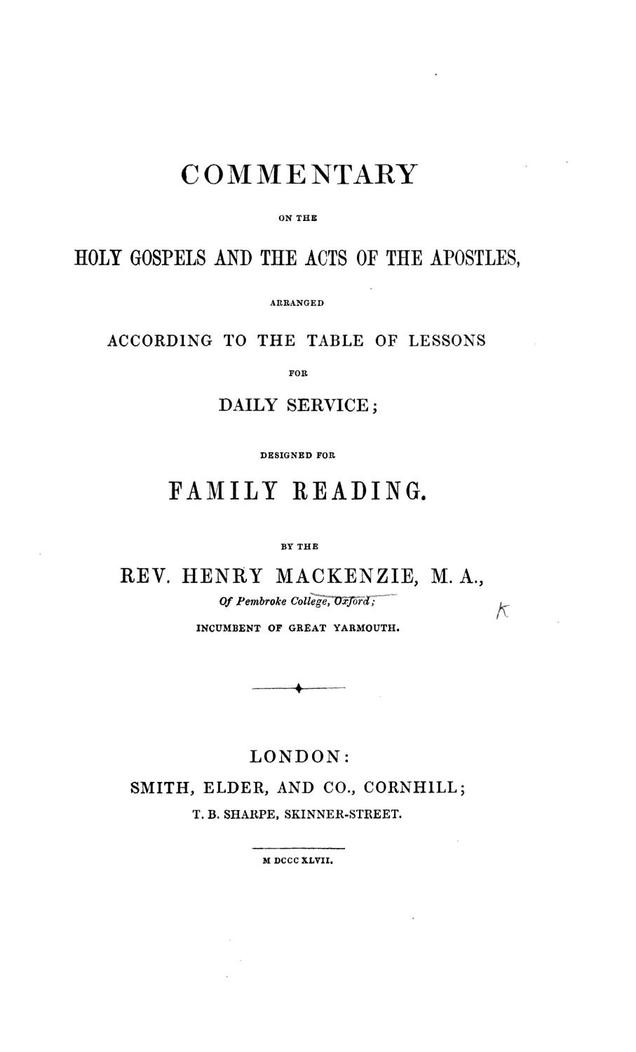 Cover of Commentary On the Holy Gospels and the Acts of the Apostles