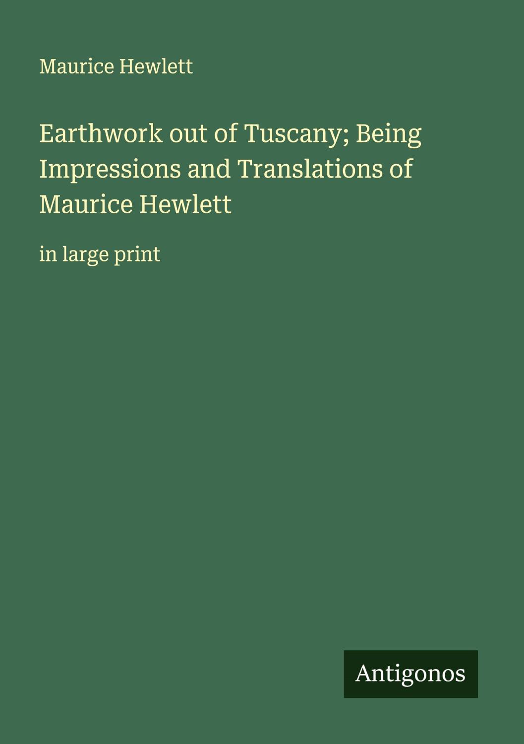 Cover of Earthwork out of Tuscany