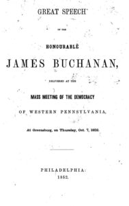 Cover of Great Speech of the Honourable James Buchanan