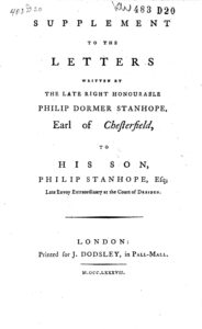Cover of Letters to his Son, 1750