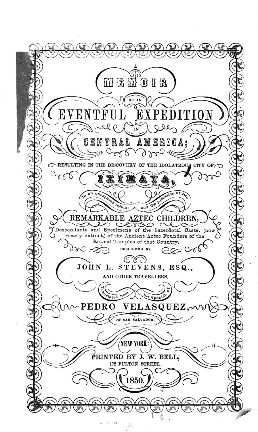 Cover of Memoir of an Eventful Expedition in Central America
