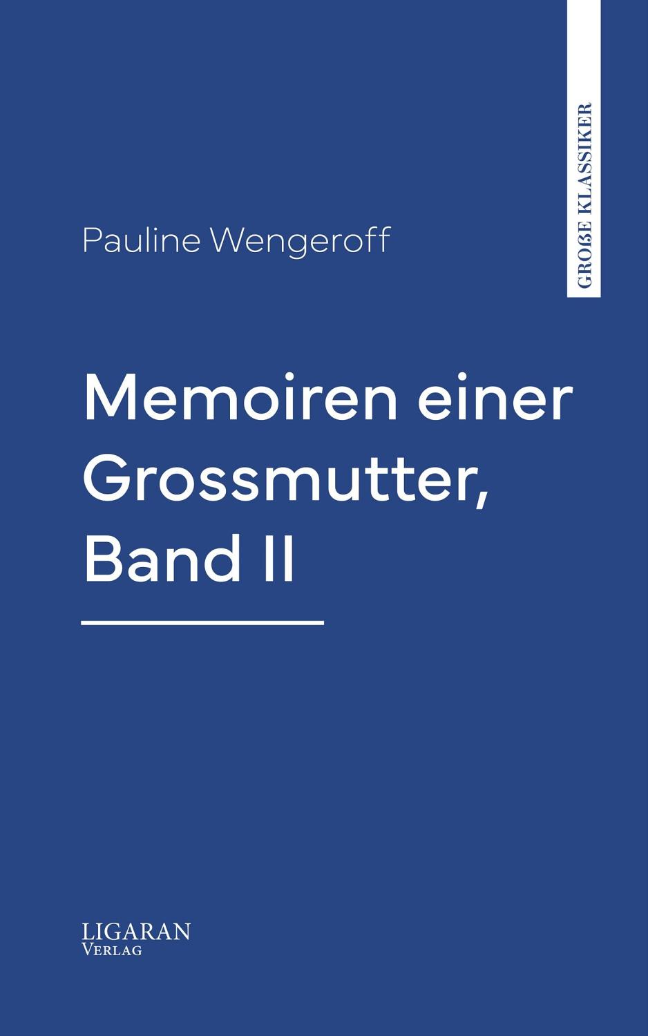 Cover of Memoiren einer Grossmutter, Band II