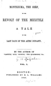Cover of Montezuma The Serf Or The Revolt Of The Mexitili