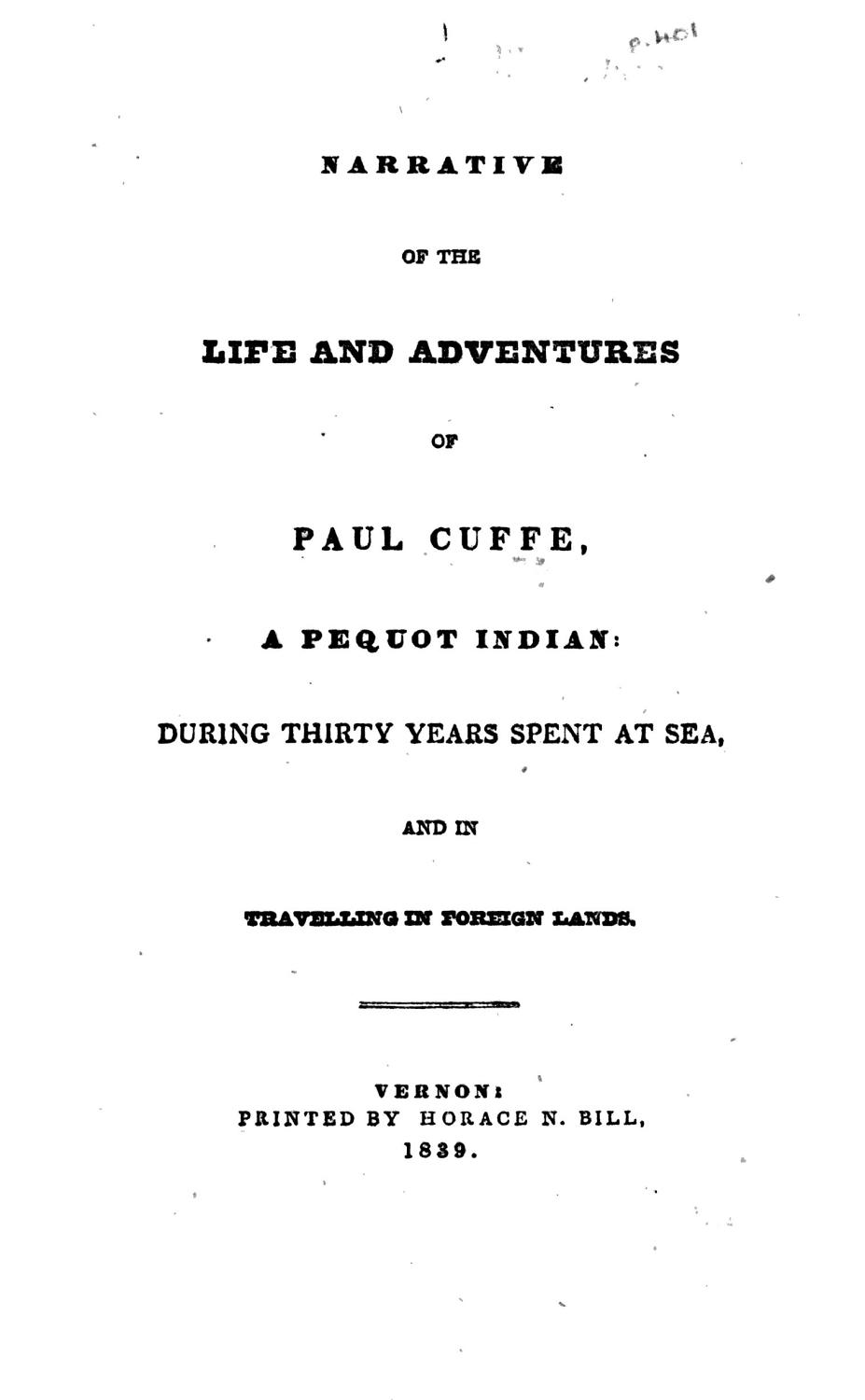 Cover of Narrative Of The Life And Adventures Of Paul Cuffe
