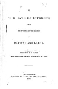 Cover of Of the Rate of Interest; And of Its Influence on the Relations of Capital and Labor