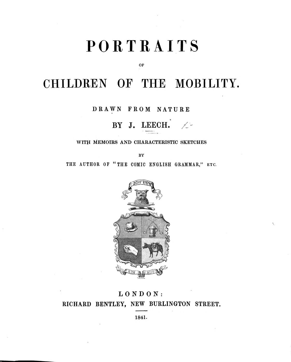 Cover of Portraits of Children of the Mobility