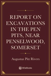 Report On Excavations in the Pen Pits, Near Penselwood, Somerset by Augustus Pitt Rivers, book cover