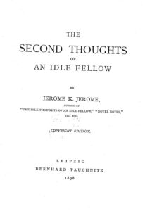 Cover of Second Thoughts of an Idle Fellow