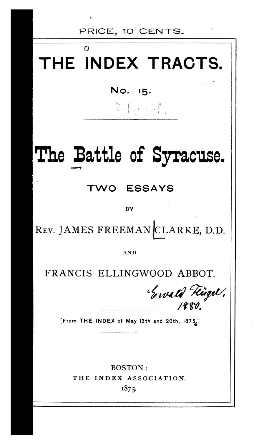 Cover of The Battle of Syracuse